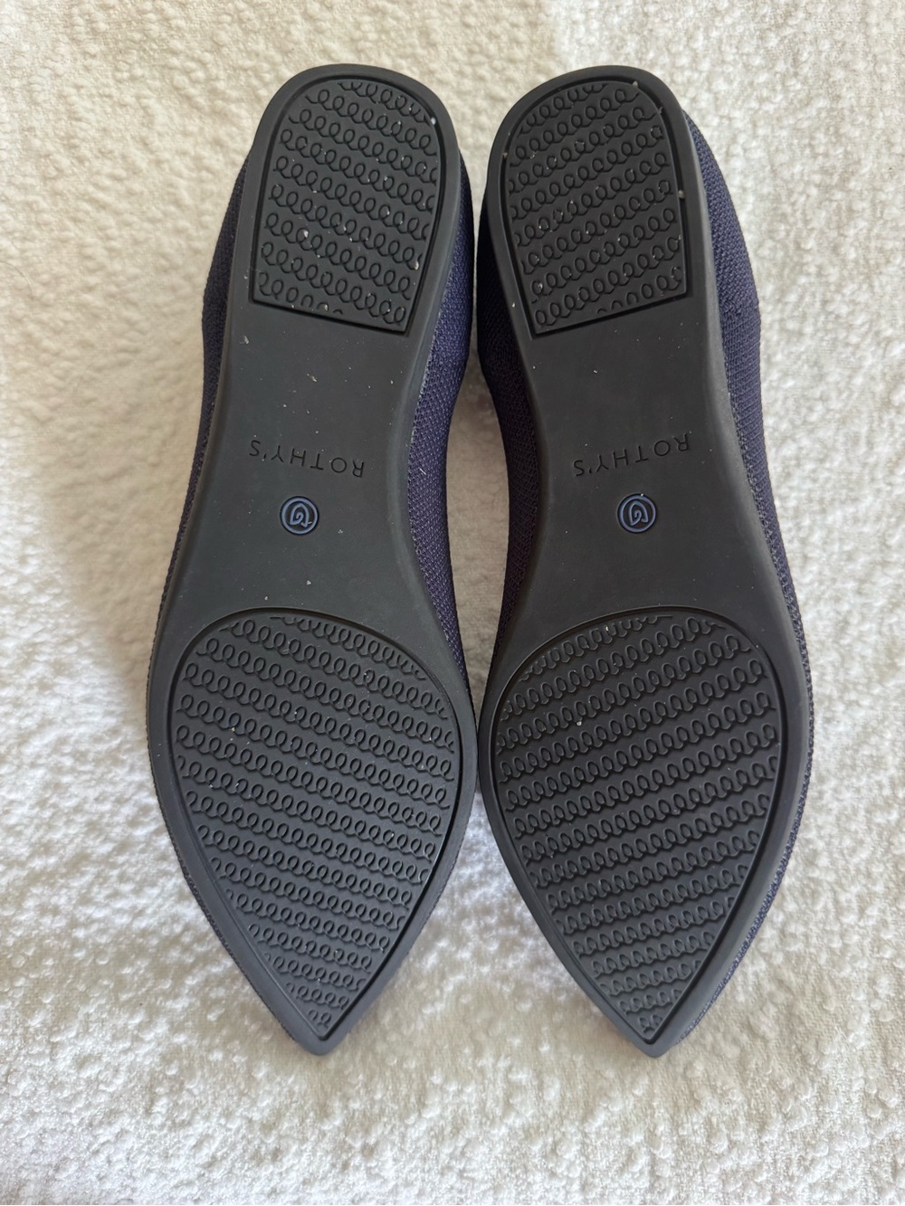 Rothy's The Point, Navy Flats Size 9 - Picture 2 of 6